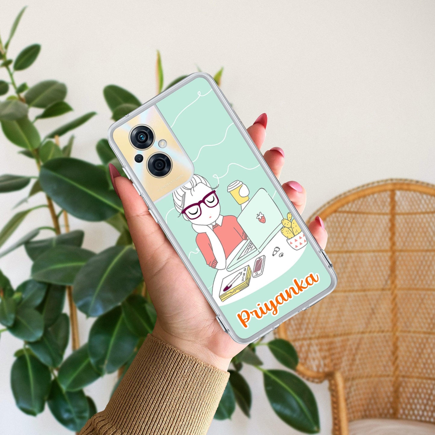 Creator Girl Customize Transparent Silicon Case For Oppo