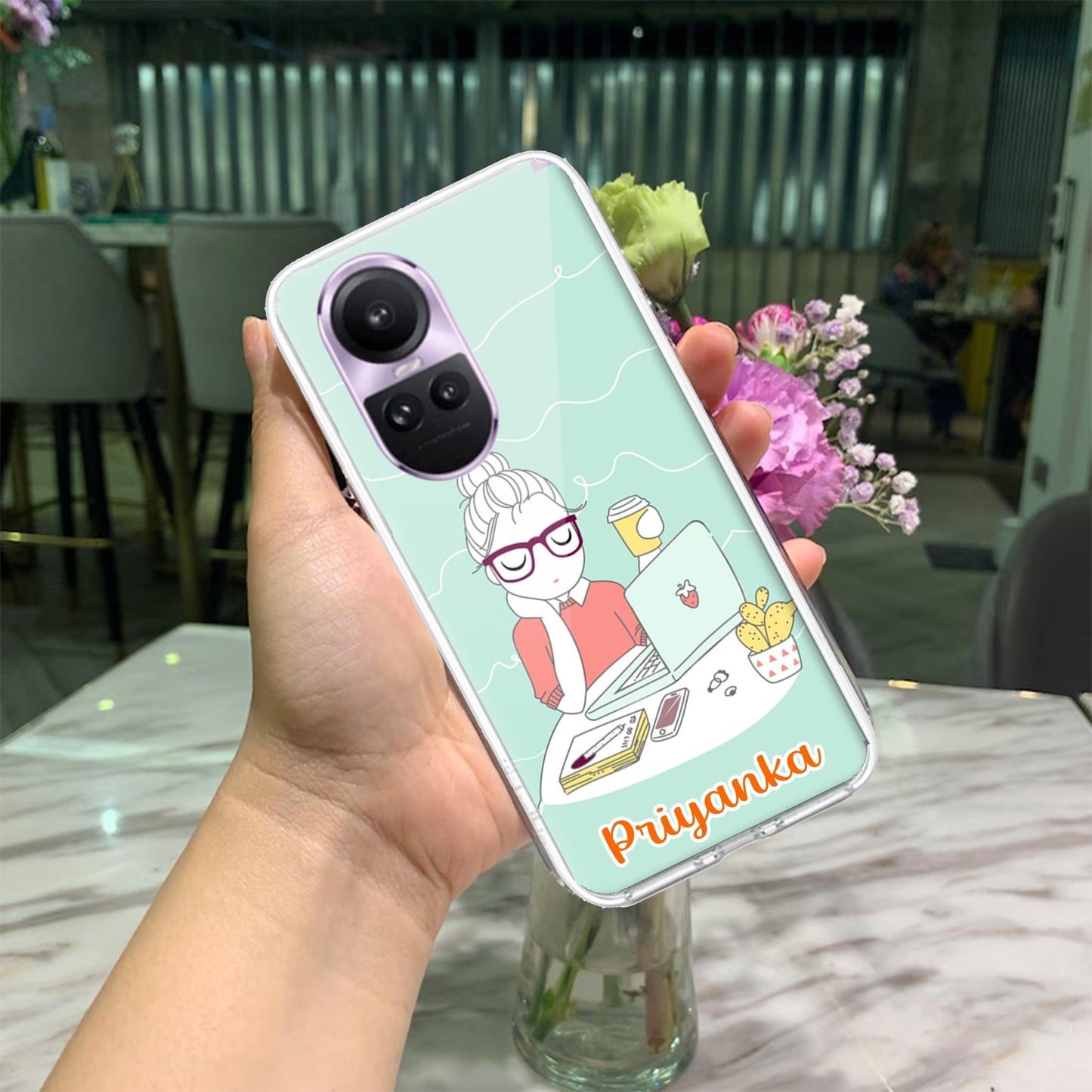 Creator Girl Customize Transparent Silicon Case For Oppo
