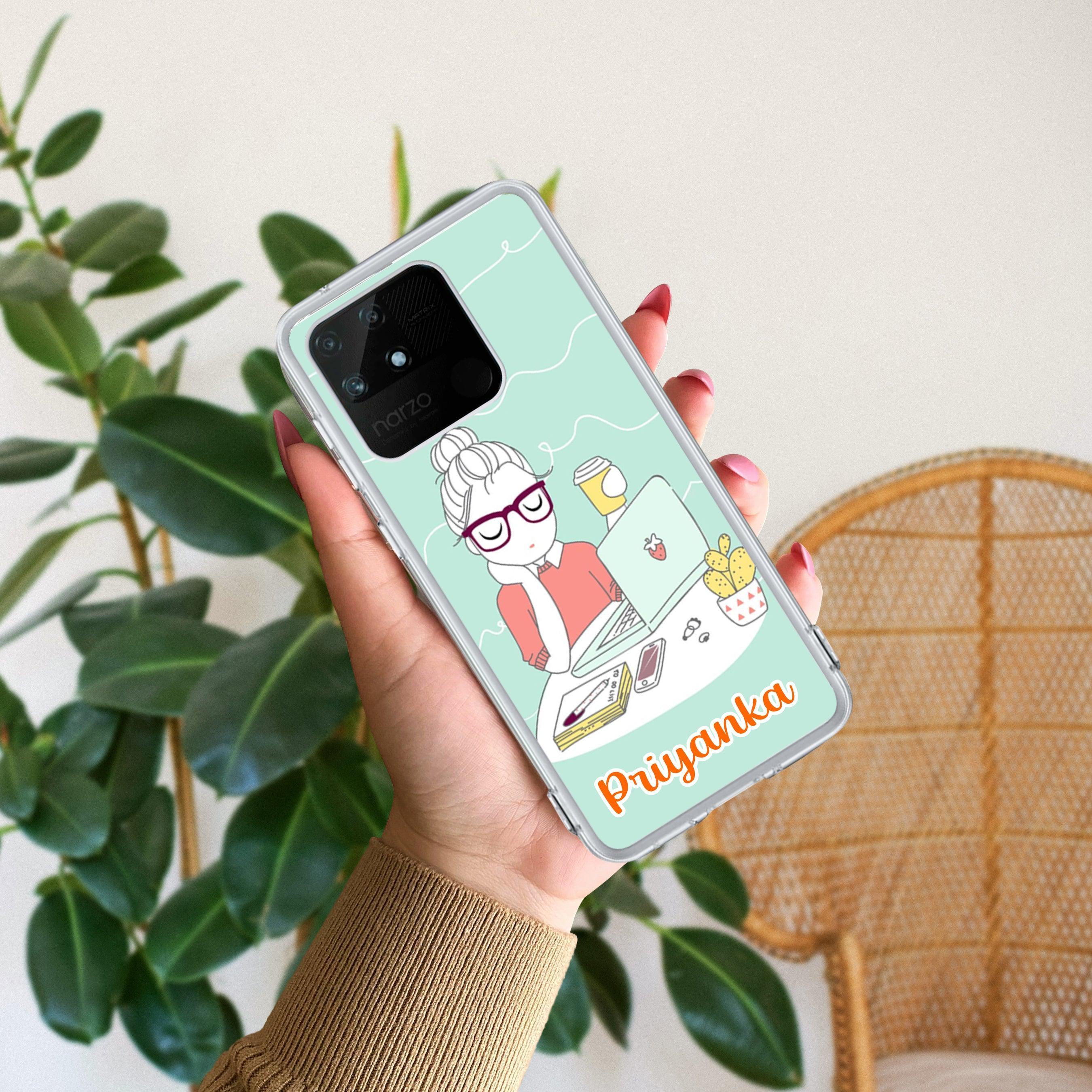 Creator Girl Customize Transparent Silicon Case For Realme Narzo N65 5G