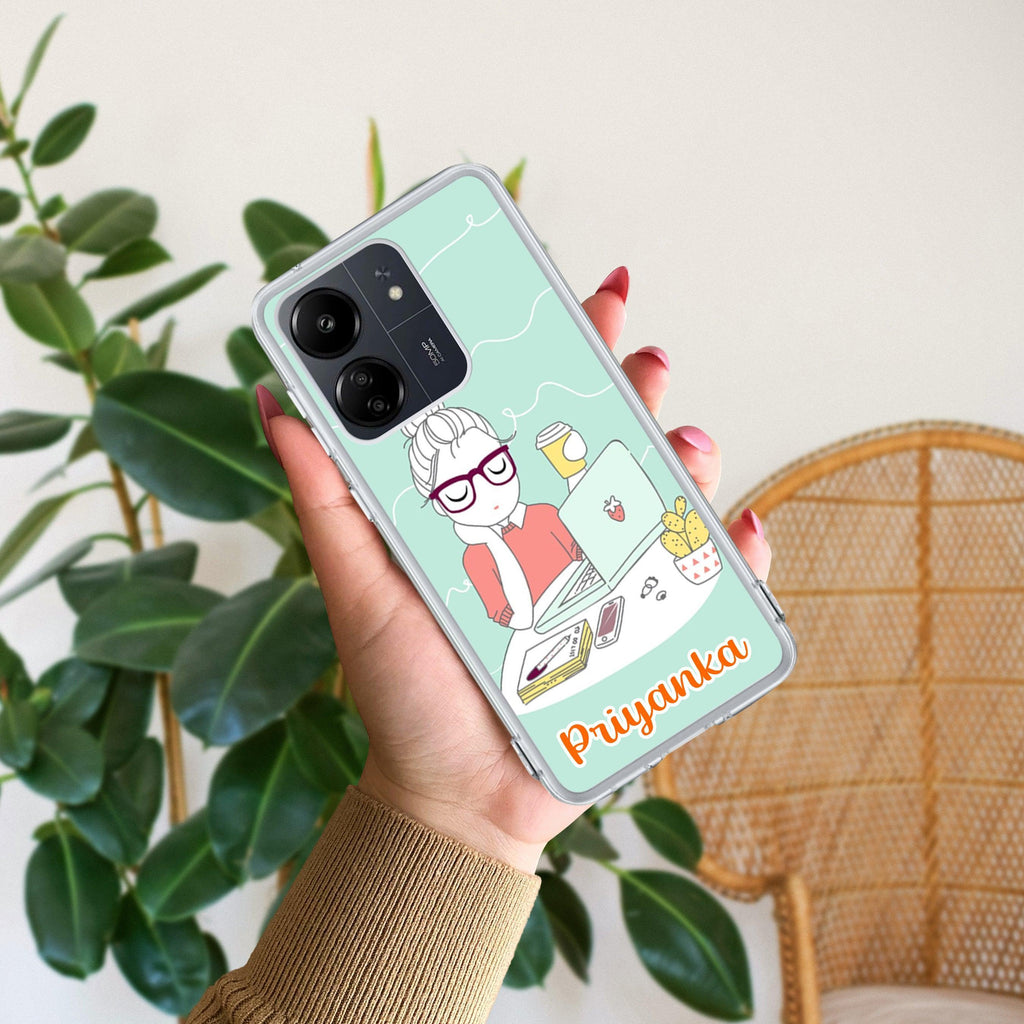 Creator Girl Customize Transparent Silicon Case For Mi 10i