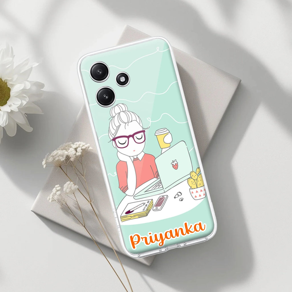 Creator Girl Customize Transparent Silicon Case For Redmi Note 11
