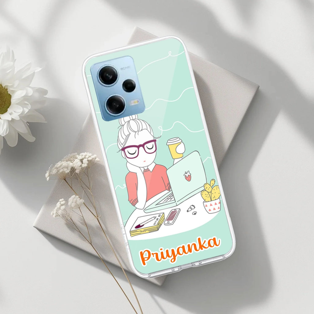 Creator Girl Customize Transparent Silicon Case For Redmi Note 9 Pro / Redmi Note 9 Pro Max / Redmi Note 10 lite