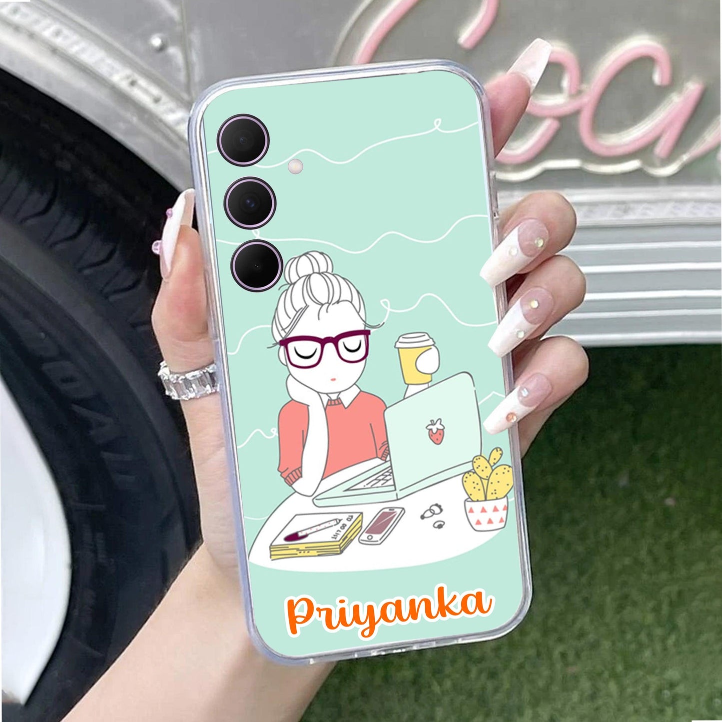 Creator Girl Customize Transparent Silicon Case For Samsung