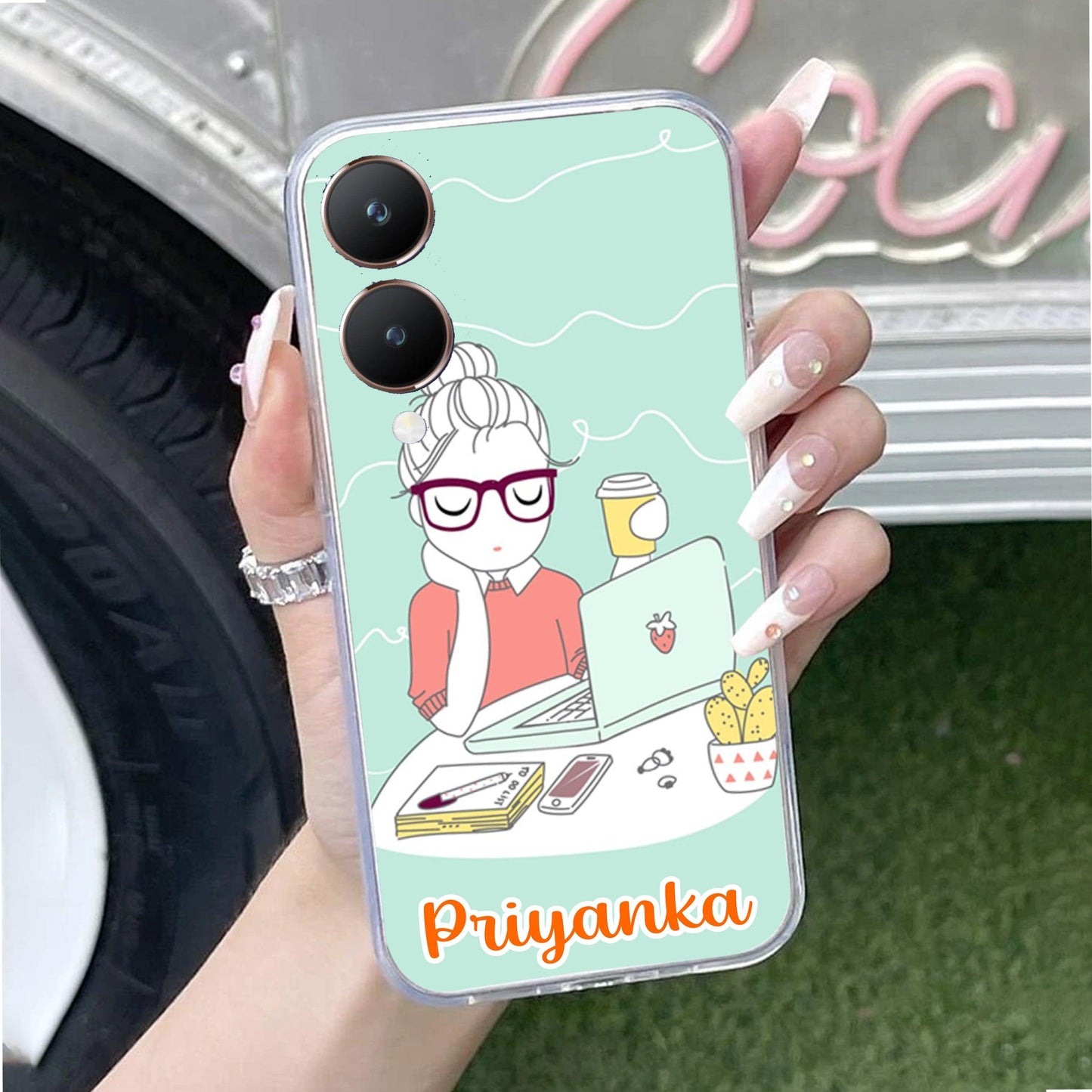 Creator Girl Customize Transparent Silicon Case For Vivo