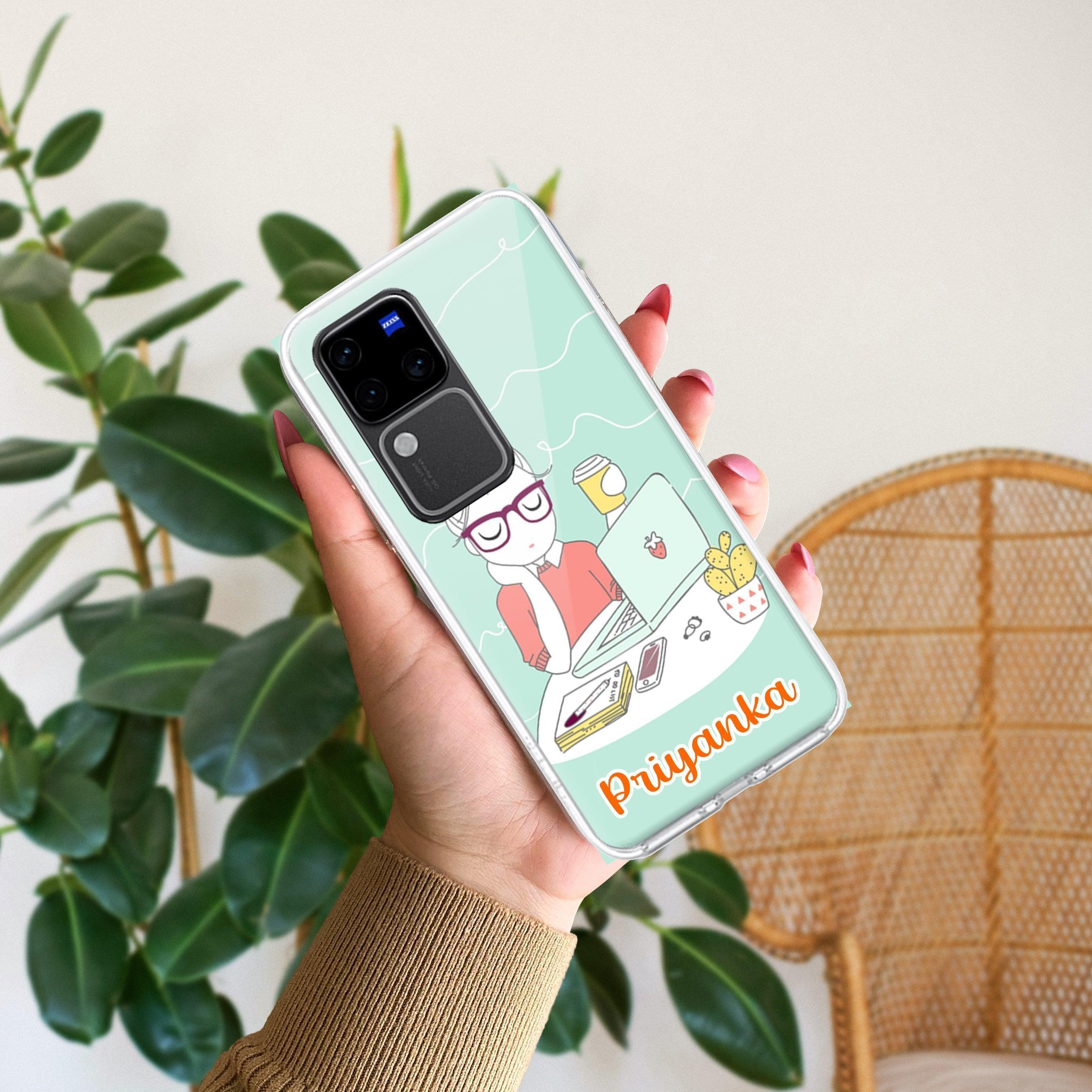 Creator Girl Customize Transparent Silicon Case For Vivo Y75 4G