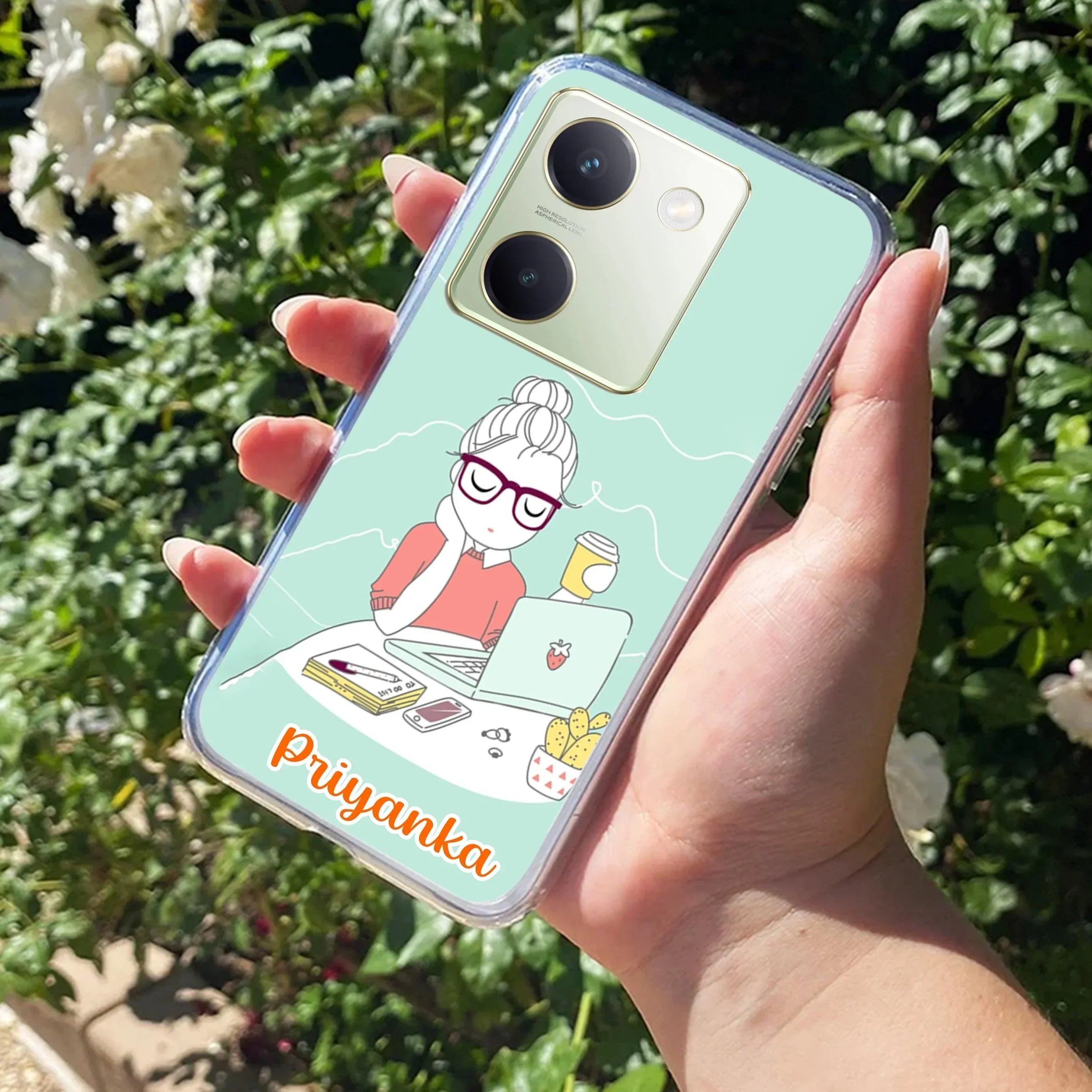 Creator Girl Customize Transparent Silicon Case For Vivo X90 Pro Plus 5G