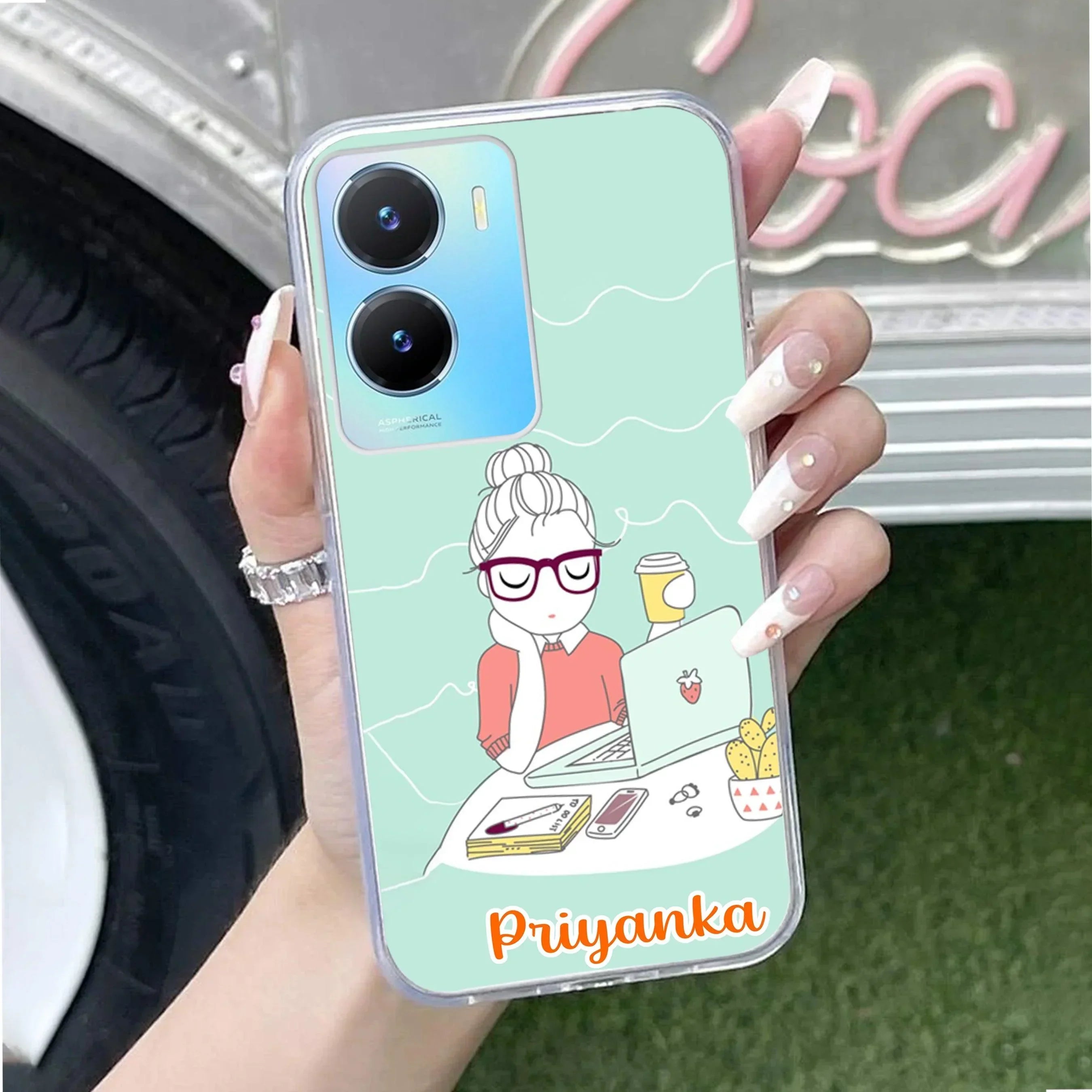Creator Girl Customize Transparent Silicon Case For Vivo T2 Pro 5G