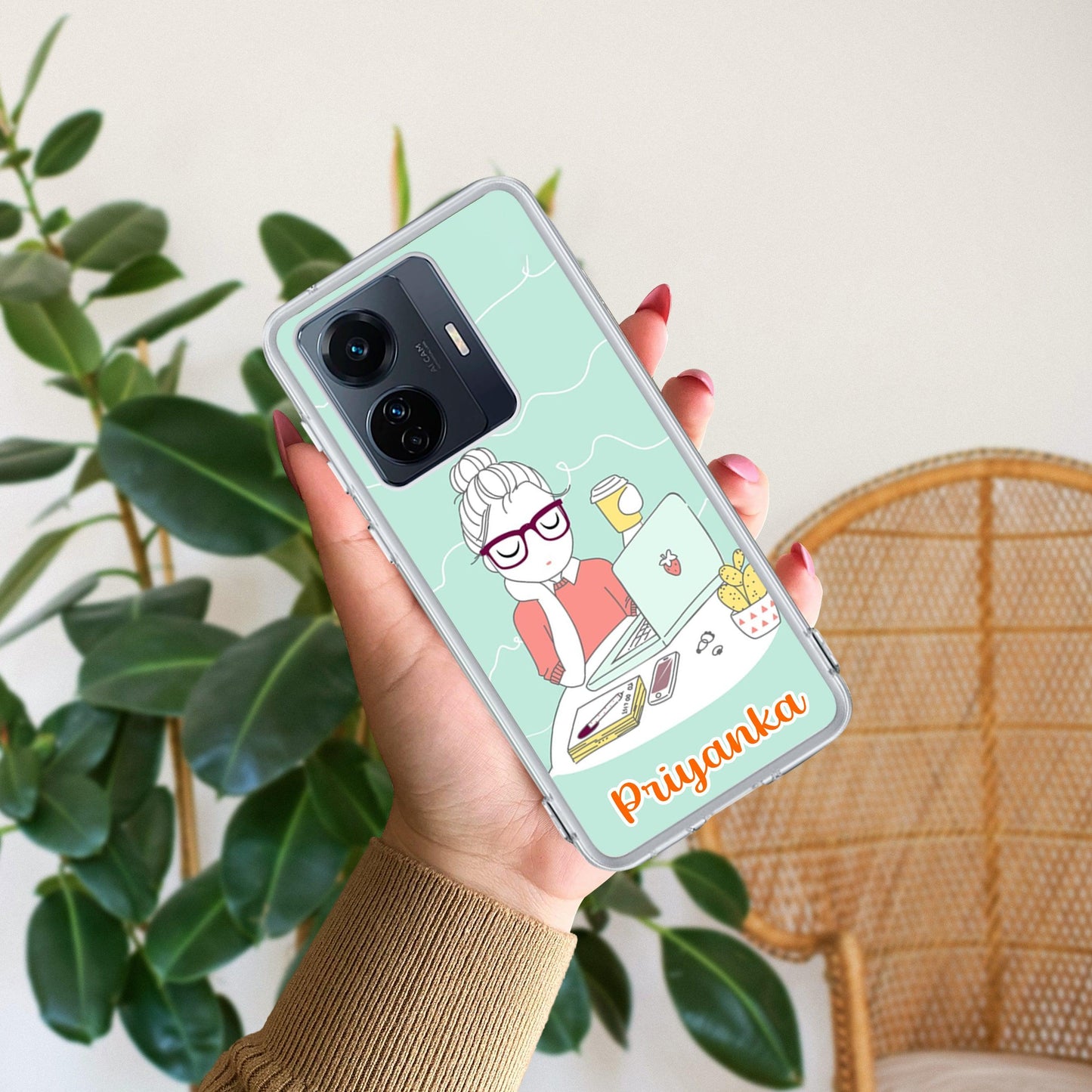 Creator Girl Customize Transparent Silicon Case For Vivo