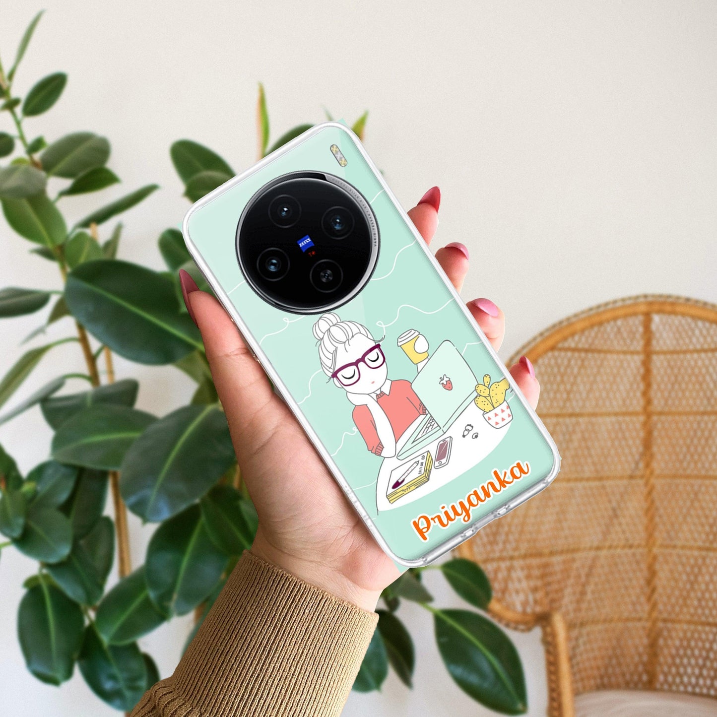 Creator Girl Customize Transparent Silicon Case For Vivo