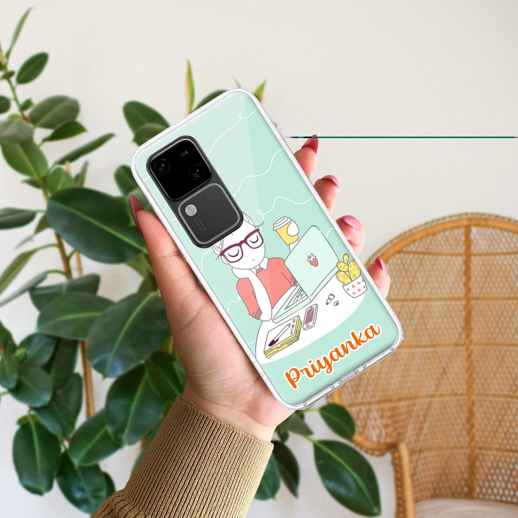Creator Girl Customize Transparent Silicon Case For Vivo Y21 / Vivo Y21A / Vivo Y21E /Vivo Y21S/ Vivo Y21T