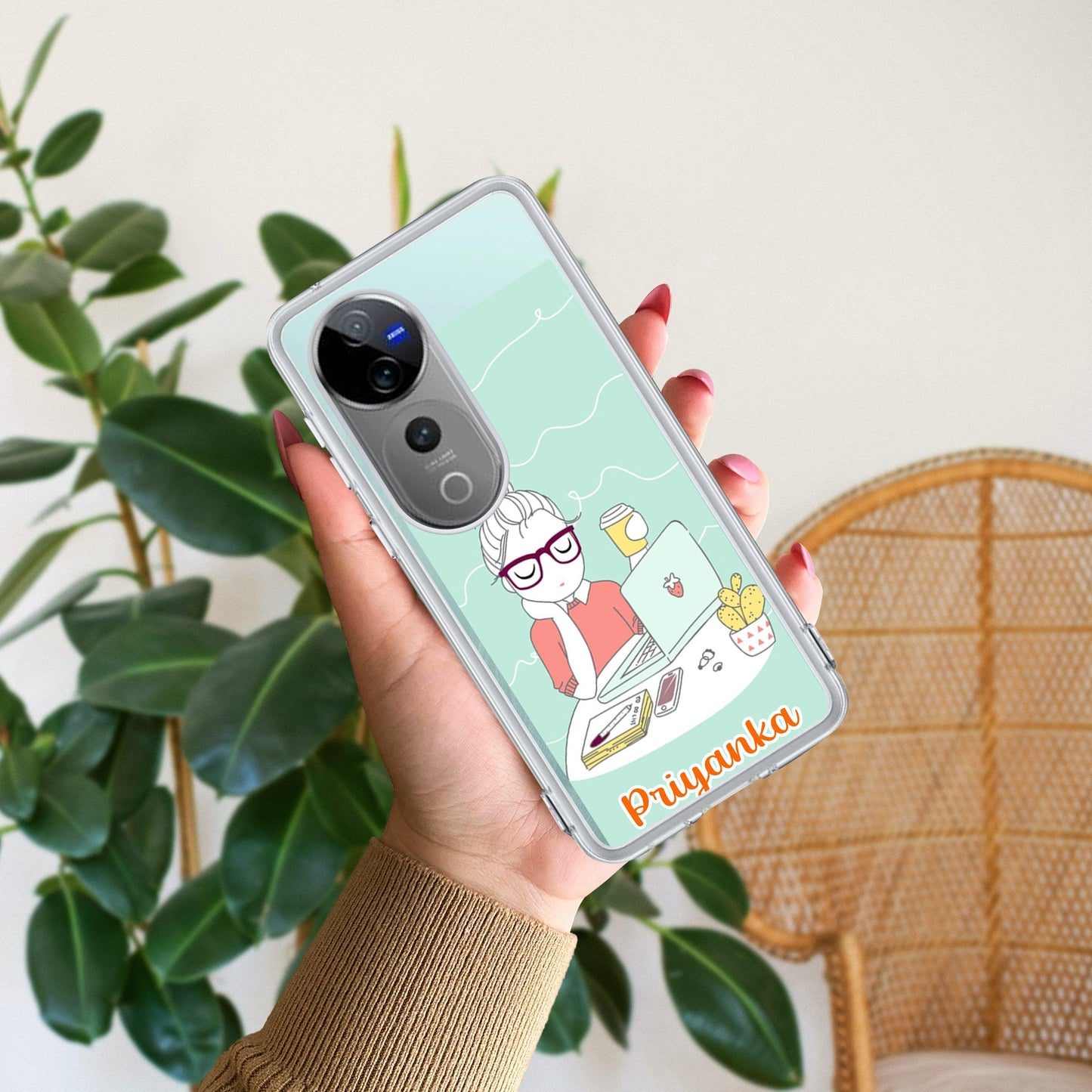 Creator Girl Customize Transparent Silicon Case For Vivo