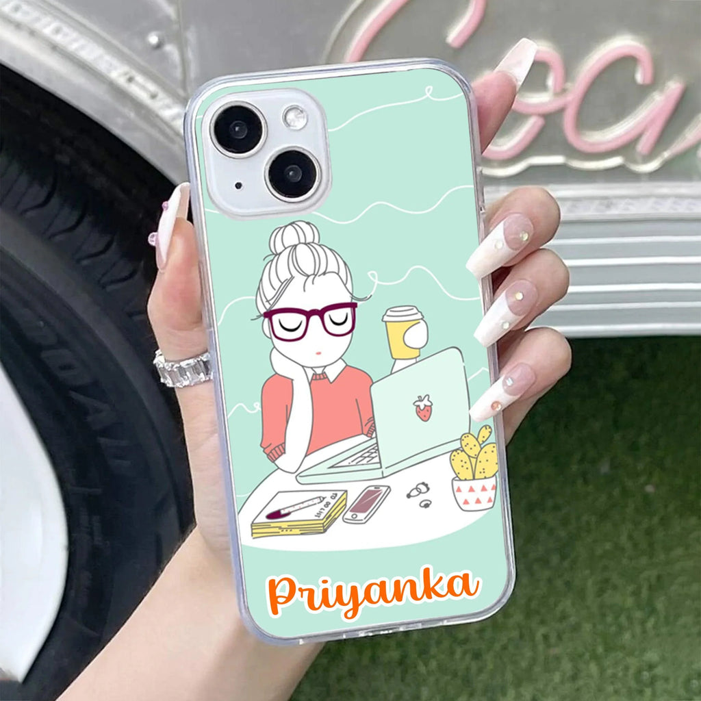 Creator Girl Customize Transparent Silicon Case For iPhone 13 Mini