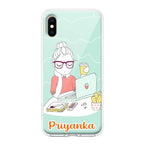 Creator Girl Customize Transparent Silicon Case For iPhone