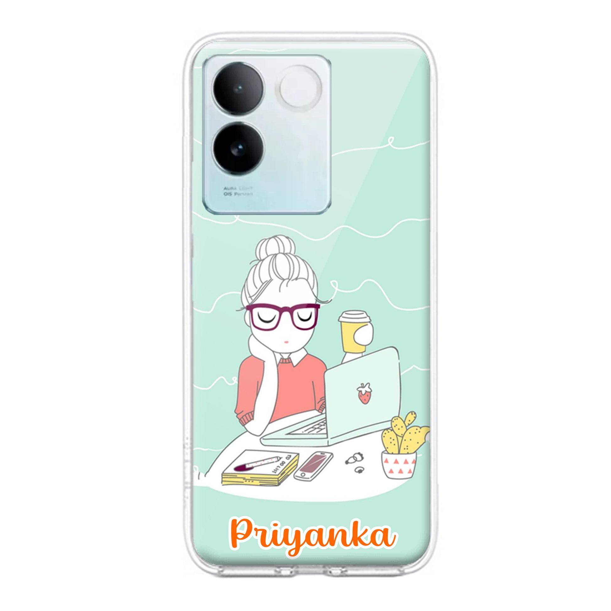 Creator Girl Customize Transparent Silicon Case For iQOO ShopOnCliQ