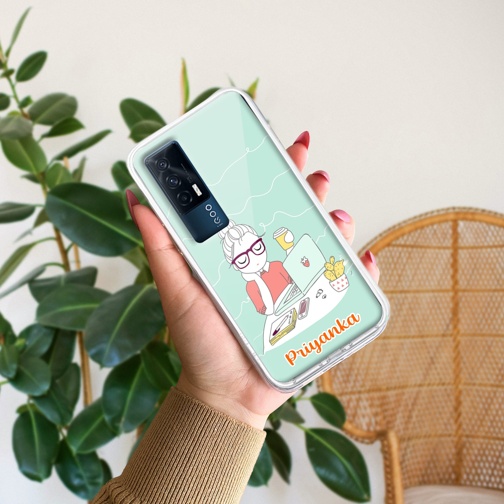 Creator Girl Customize Transparent Silicon Case For iQOO ShopOnCliQ