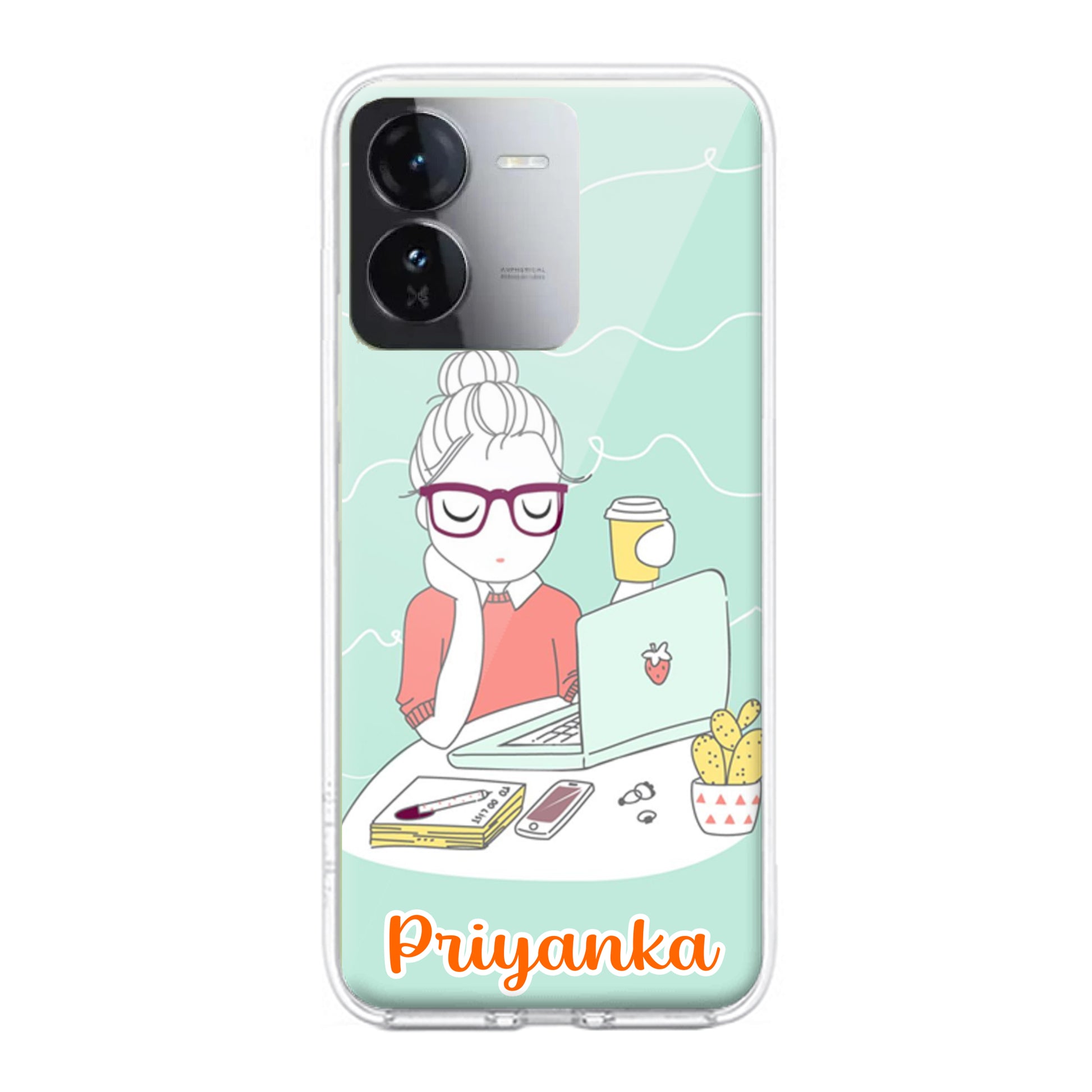 Creator Girl Customize Transparent Silicon Case For iQOO ShopOnCliQ