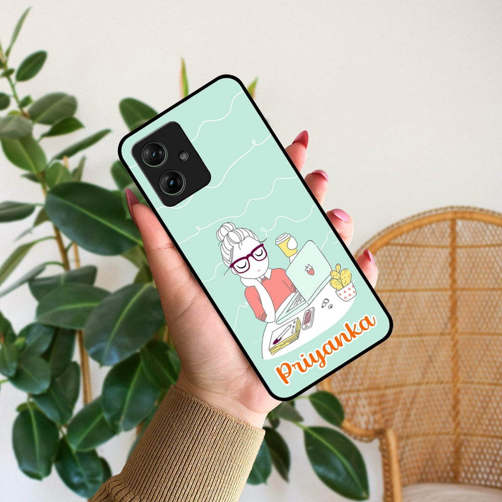 Creator Girl Glossy Metal Case Cover For Motorola - ShopOnCliQ