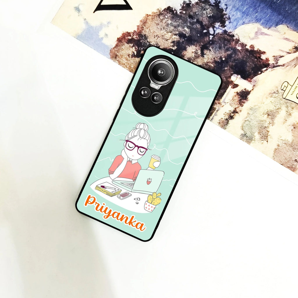 Creator Girl Glossy Metal Case Cover For Oppo - ShopOnCliQ