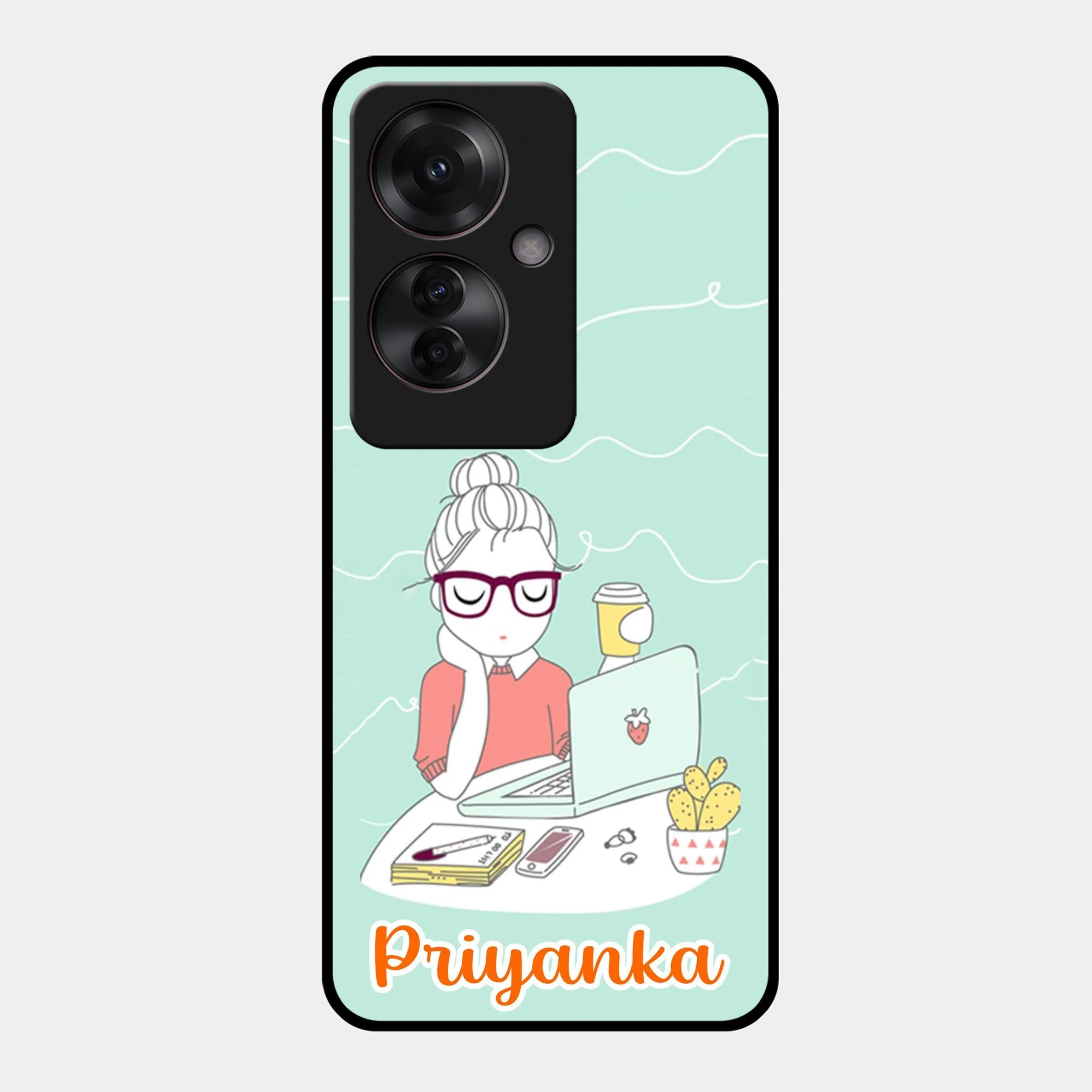 Creator Girl Glossy Metal Case Cover For Oppo - ShopOnCliQ