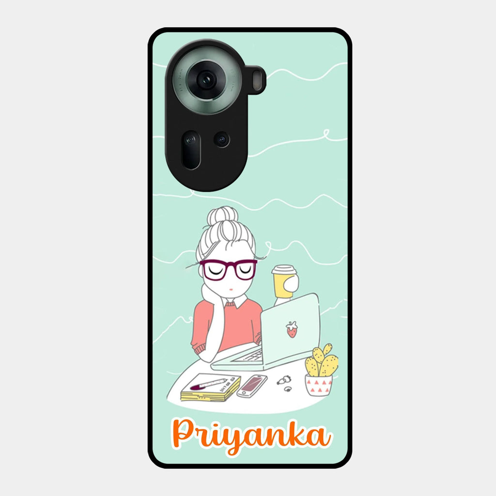 Creator Girl Glossy Metal Case Cover For Oppo - ShopOnCliQ