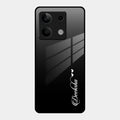 Customize Name Gradient Glass Case Cover Black For Poco - ShopOnCliQ