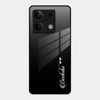 Customize Name Gradient Glass Case Cover Black For Poco - ShopOnCliQ