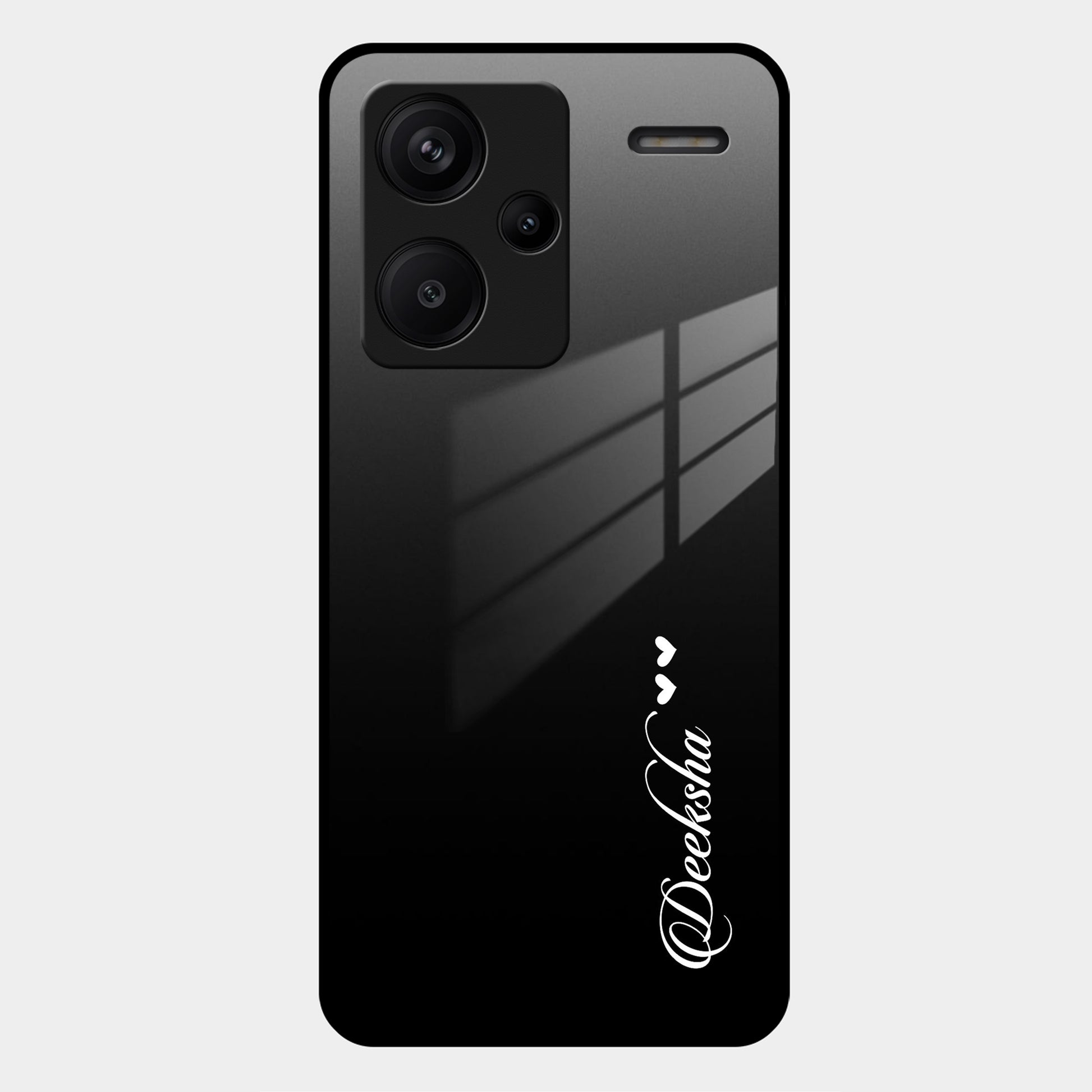 Customize Name Gradient Glass Case Cover Black For Redmi/Xiaomi ShopOnCliQ