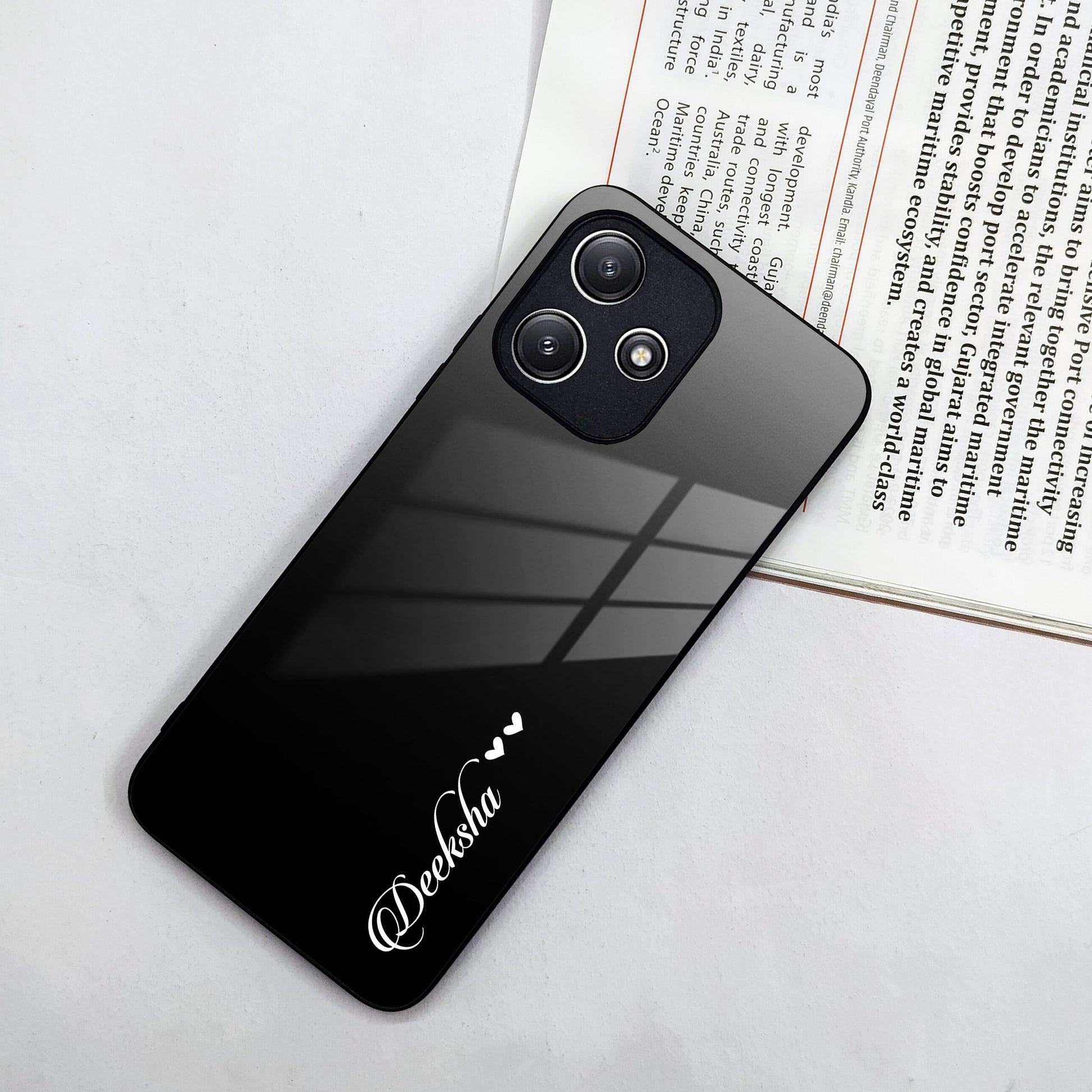 Customize Name Gradient Glass Case Cover Black For Redmi/Xiaomi ShopOnCliQ