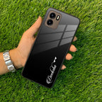 Customize Name Gradient Glass Case Cover Black For Vivo - ShopOnCliQ
