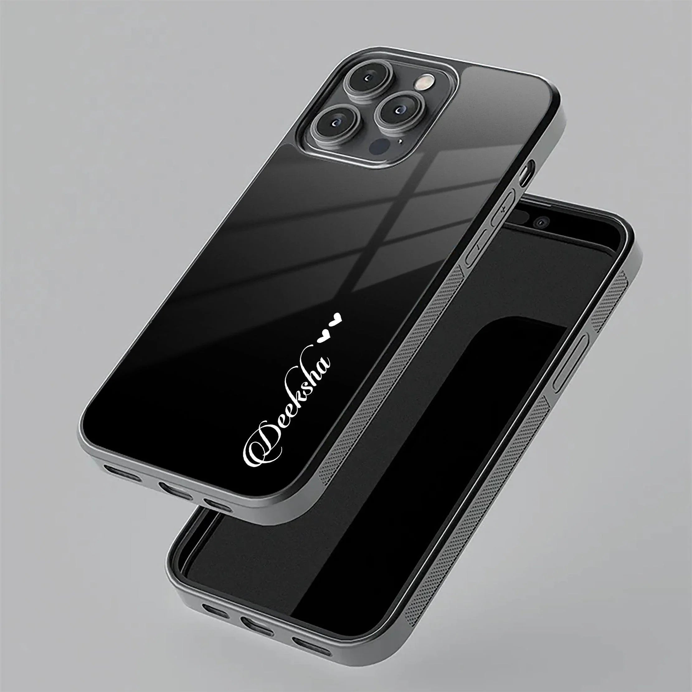 Customize Name Gradient Glass Case Cover Black For Oppo - ShopOnCliQ