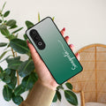 Customize Name Gradient Glass Case Cover Green For OnePlus - ShopOnCliQ