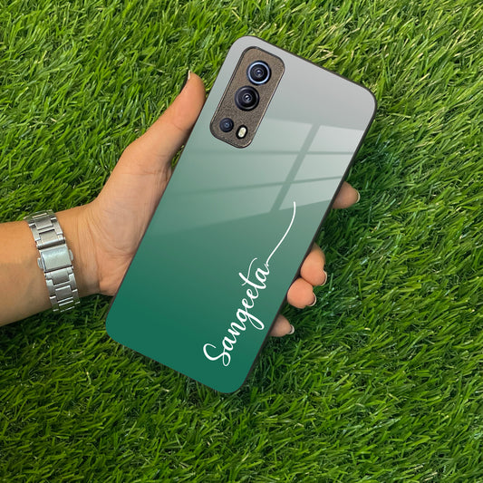 Customize Name Gradient Glass Case Cover Green For Vivo ShopOnCliQ