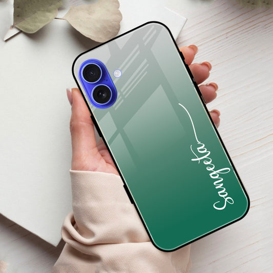 Customize Name Gradient Glass Case Cover Green For iPhone ShopOnCliQ