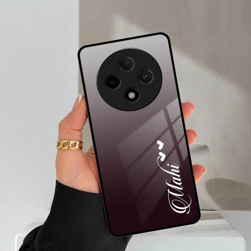 Customize Name Gradient Glass Case Cover Grey For Oppo - ShopOnCliQ