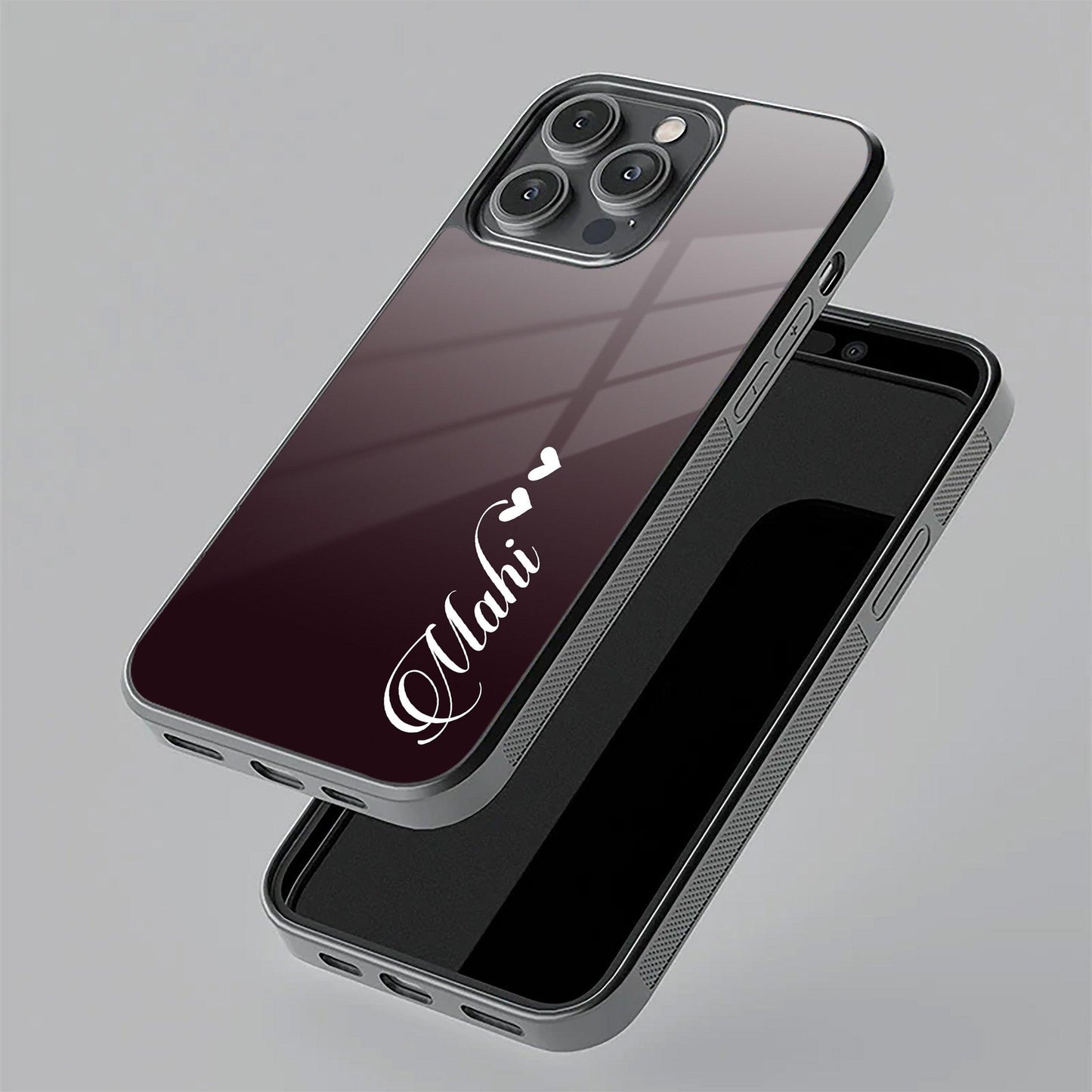 Customize Name Gradient Glass Case Cover Grey For Samsung - ShopOnCliQ