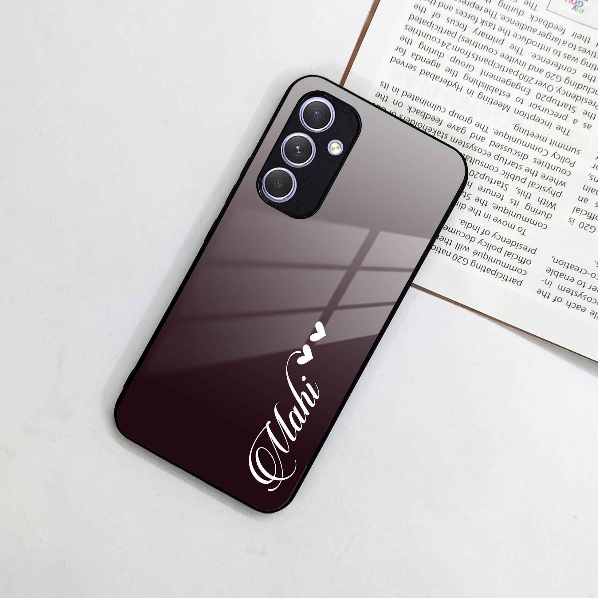 Customize Name Gradient Glass Case Cover Grey For Samsung ShopOnCliQ