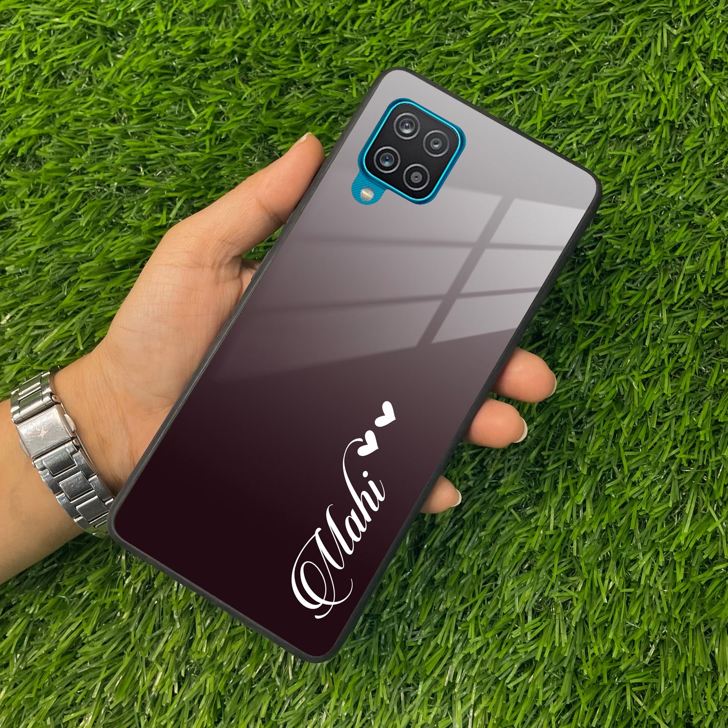 Customize Name Gradient Glass Case Cover Grey For Samsung ShopOnCliQ