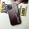 Customize Name Gradient Glass Case Cover Grey For iPhone - ShopOnCliQ