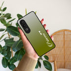 Customize Name Gradient Glass Case Cover Mint Green For OnePlus - ShopOnCliQ