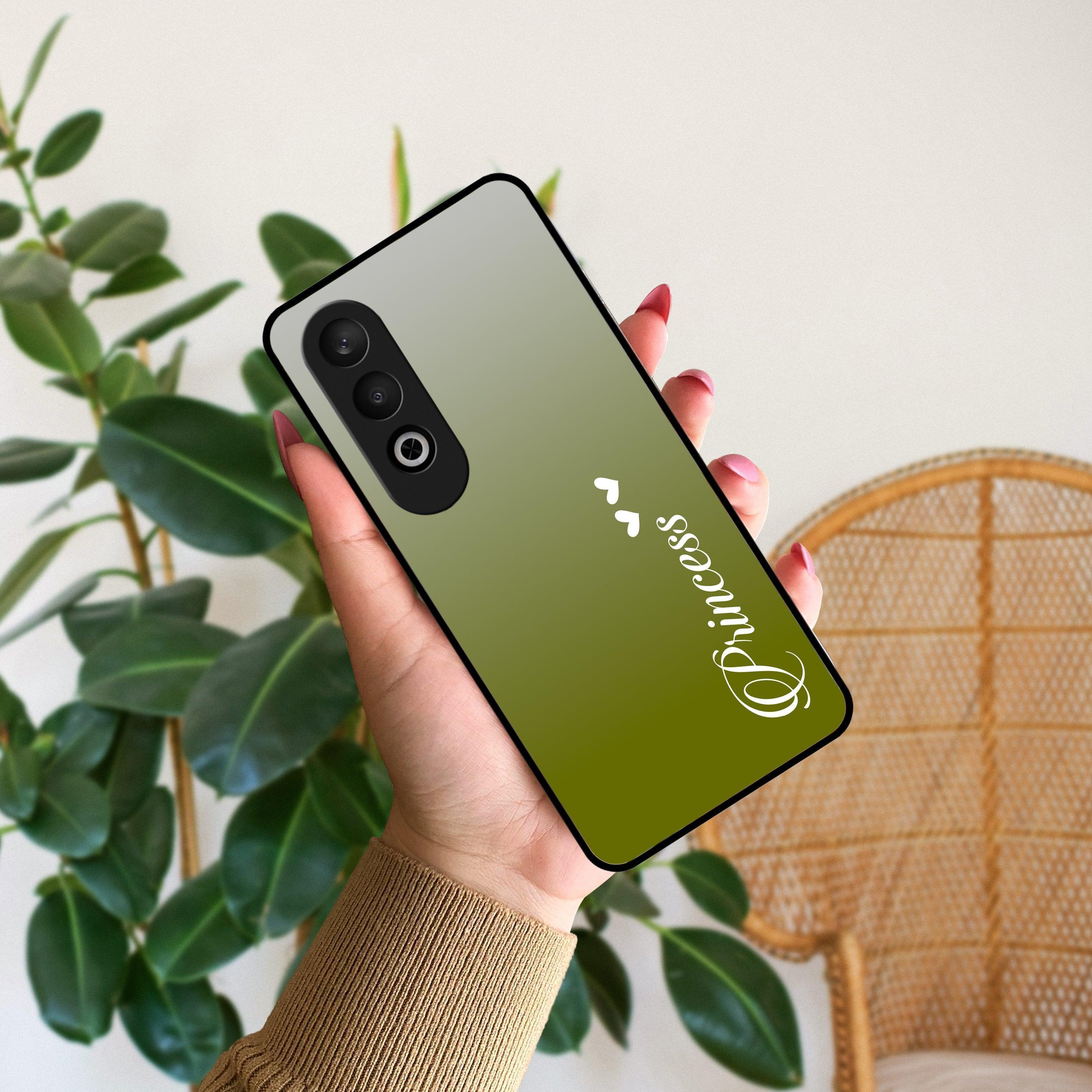 Customize Name Gradient Glass Case Cover Mint Green For OnePlus - ShopOnCliQ