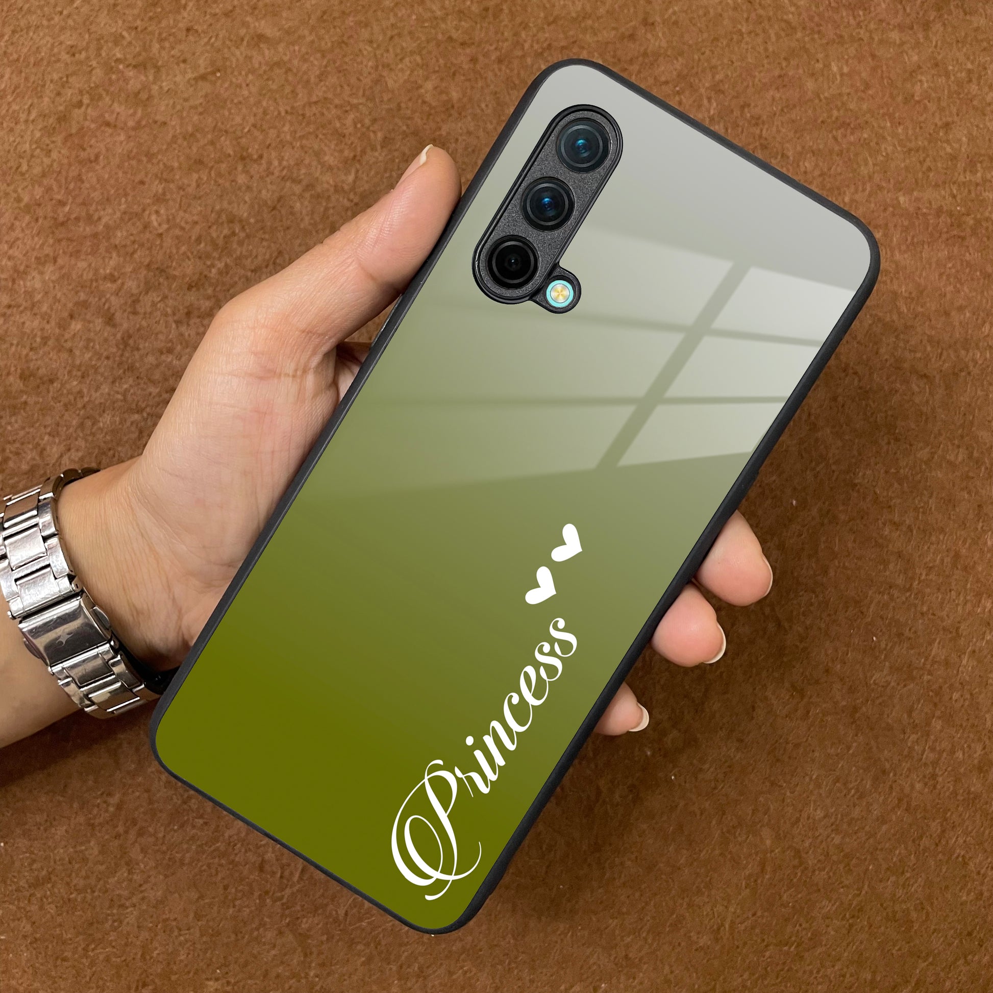 Customize Name Gradient Glass Case Cover Mint Green For OnePlus ShopOnCliQ