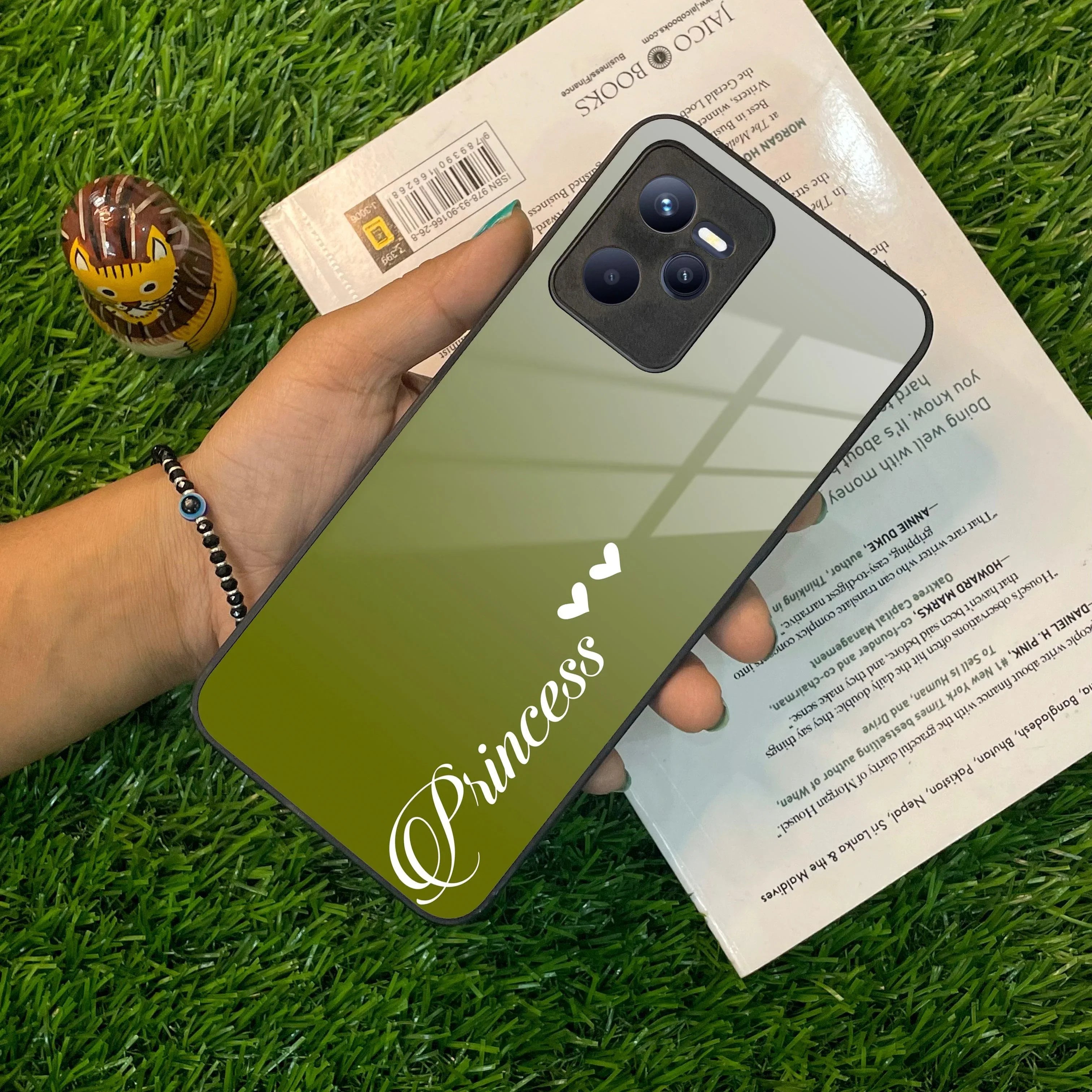 Customize Name Gradient Glass Case Cover Mint Green For Realme/Narzo - ShopOnCliQ