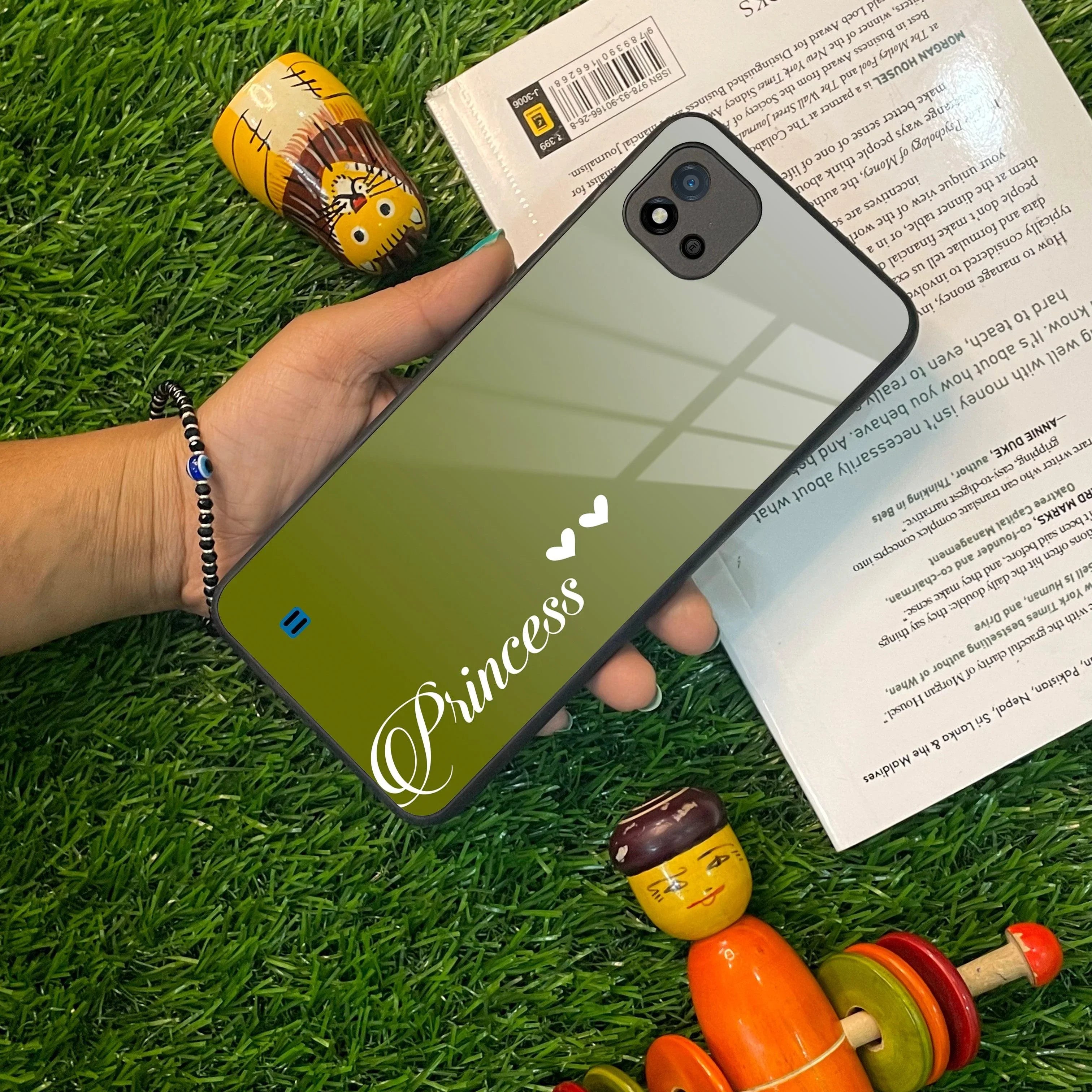 Customize Name Gradient Glass Case Cover Mint Green For Realme/Narzo - ShopOnCliQ