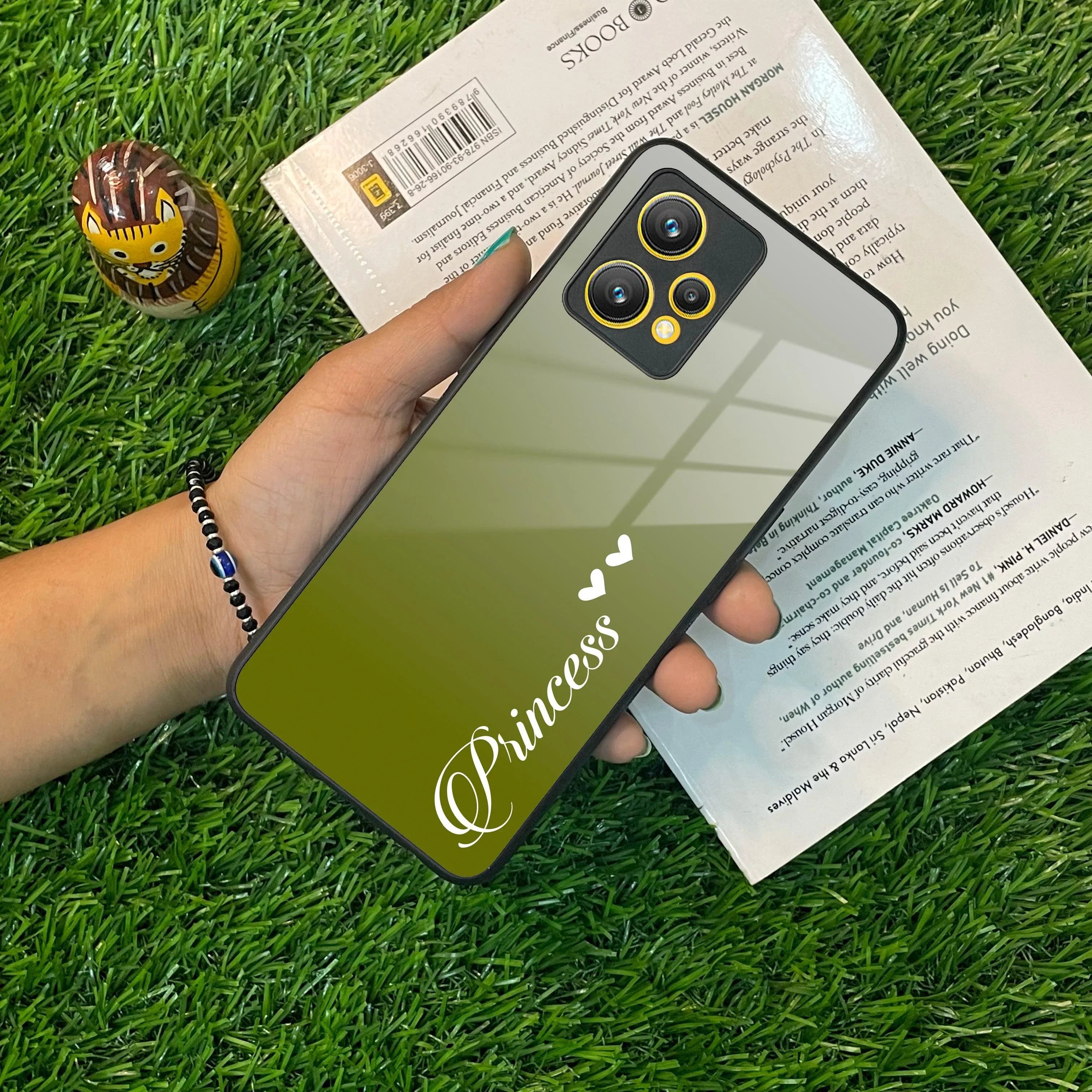 Customize Name Gradient Glass Case Cover Mint Green For Realme/Narzo - ShopOnCliQ