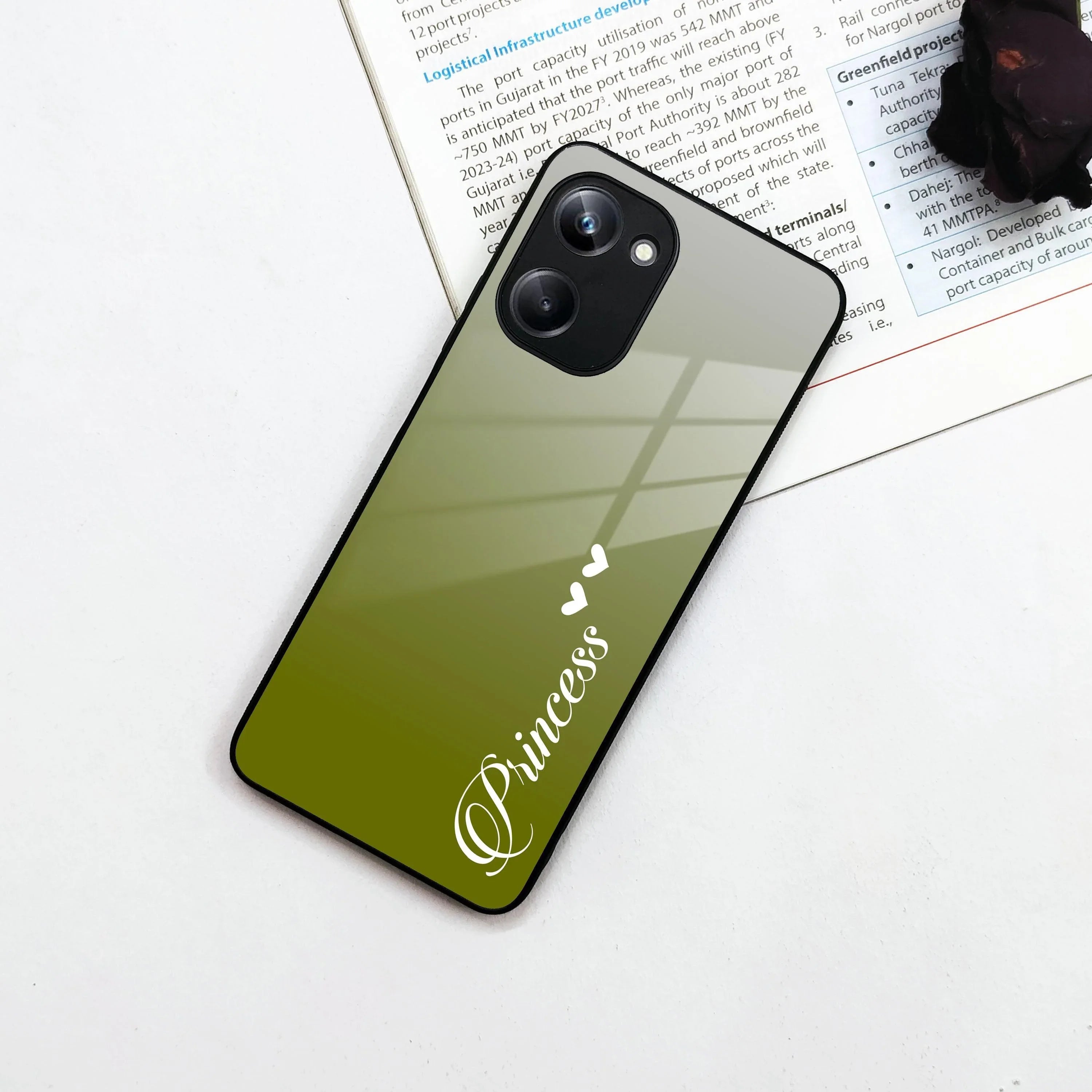 Customize Name Gradient Glass Case Cover Mint Green For Realme/Narzo - ShopOnCliQ
