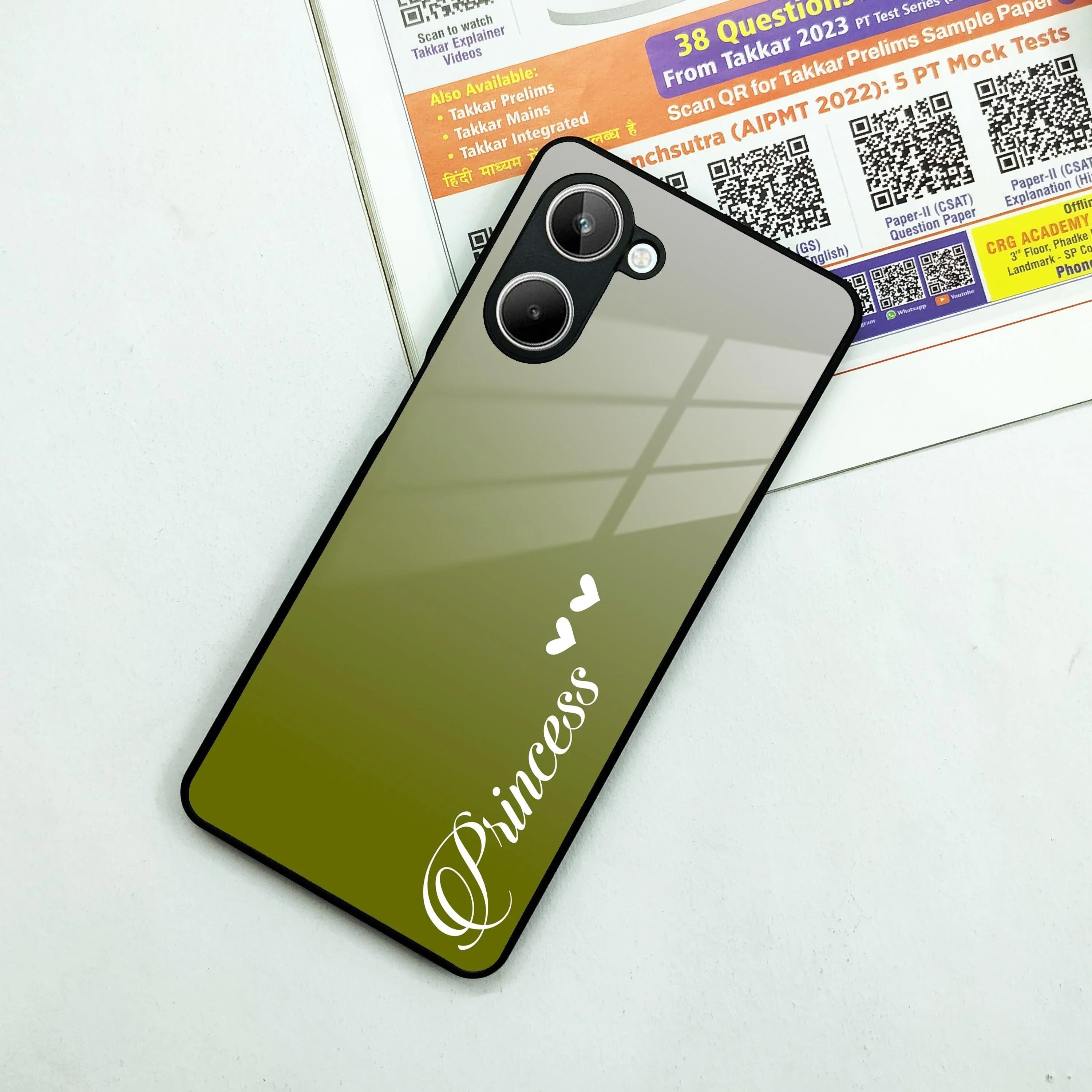 Customize Name Gradient Glass Case Cover Mint Green For Realme/Narzo - ShopOnCliQ