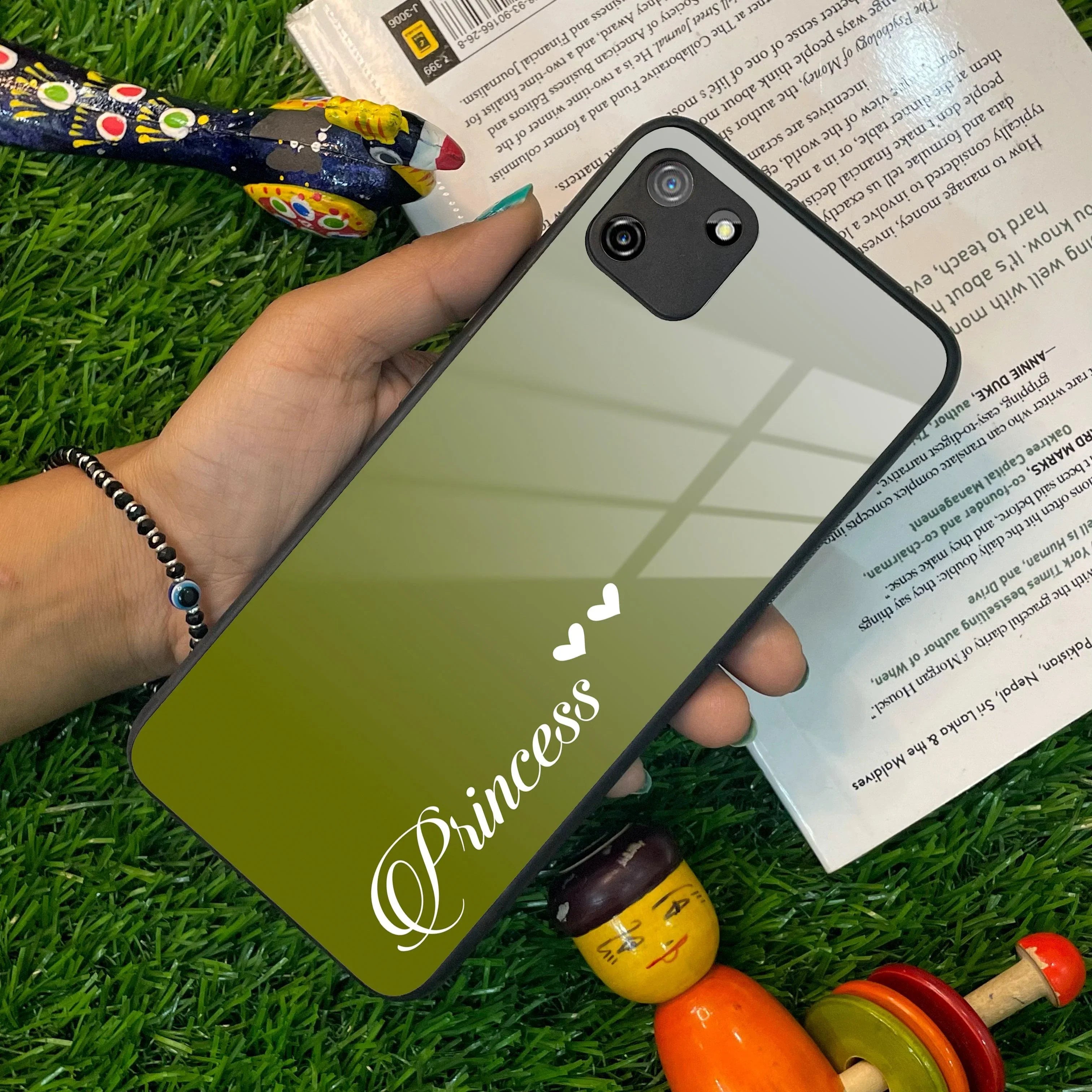 Customize Name Gradient Glass Case Cover Mint Green For Realme/Narzo - ShopOnCliQ