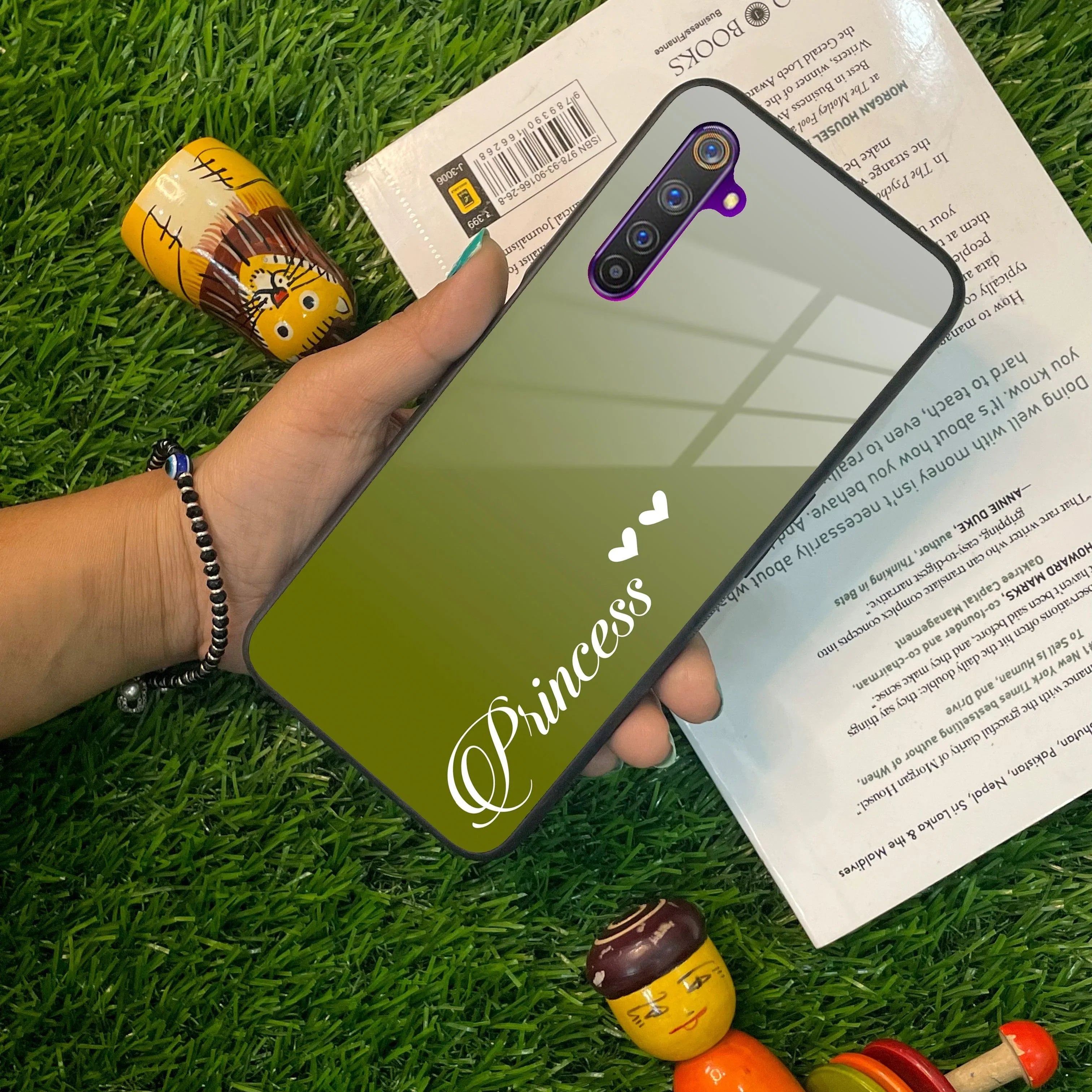 Customize Name Gradient Glass Case Cover Mint Green For Realme/Narzo - ShopOnCliQ