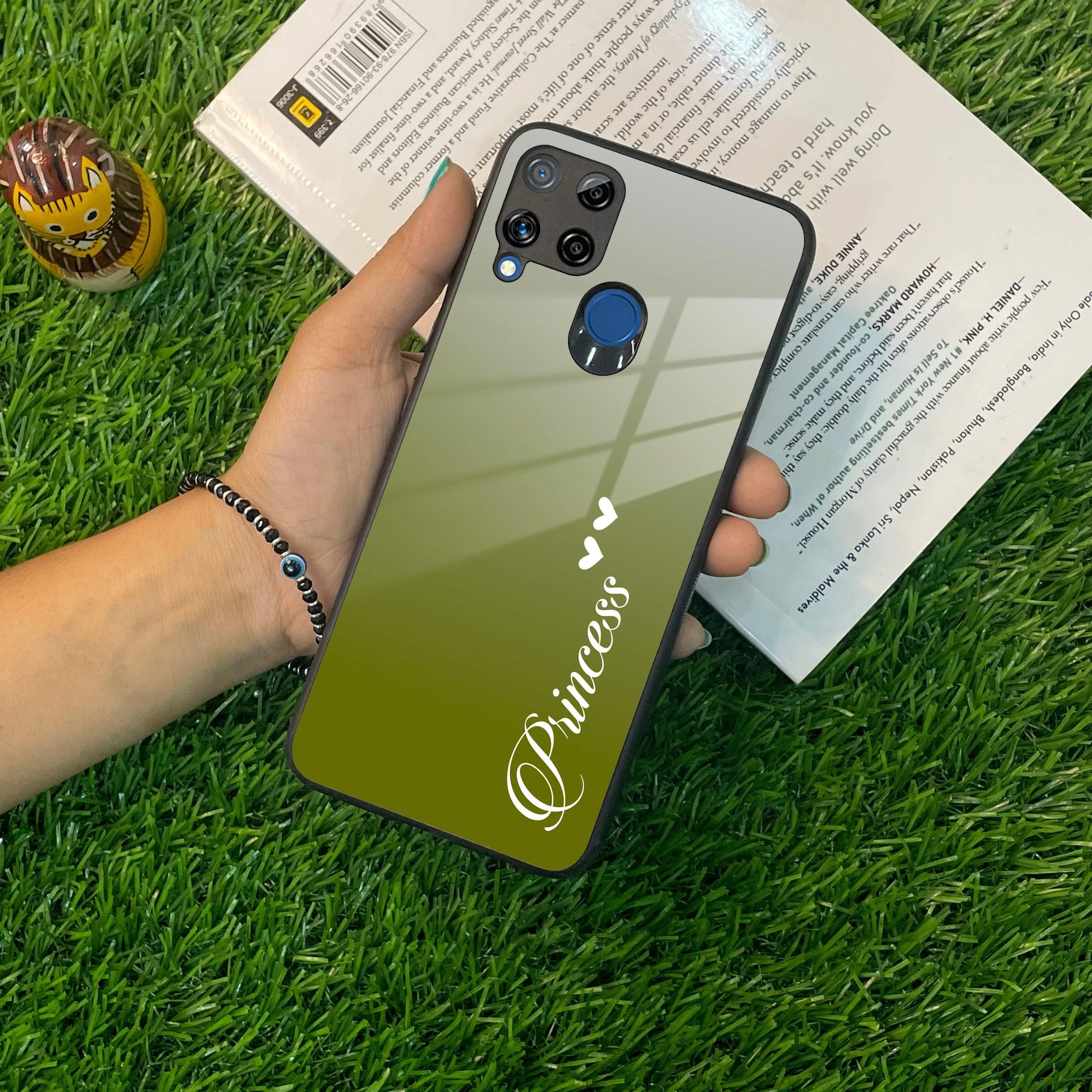 Customize Name Gradient Glass Case Cover Mint Green For Realme/Narzo - ShopOnCliQ