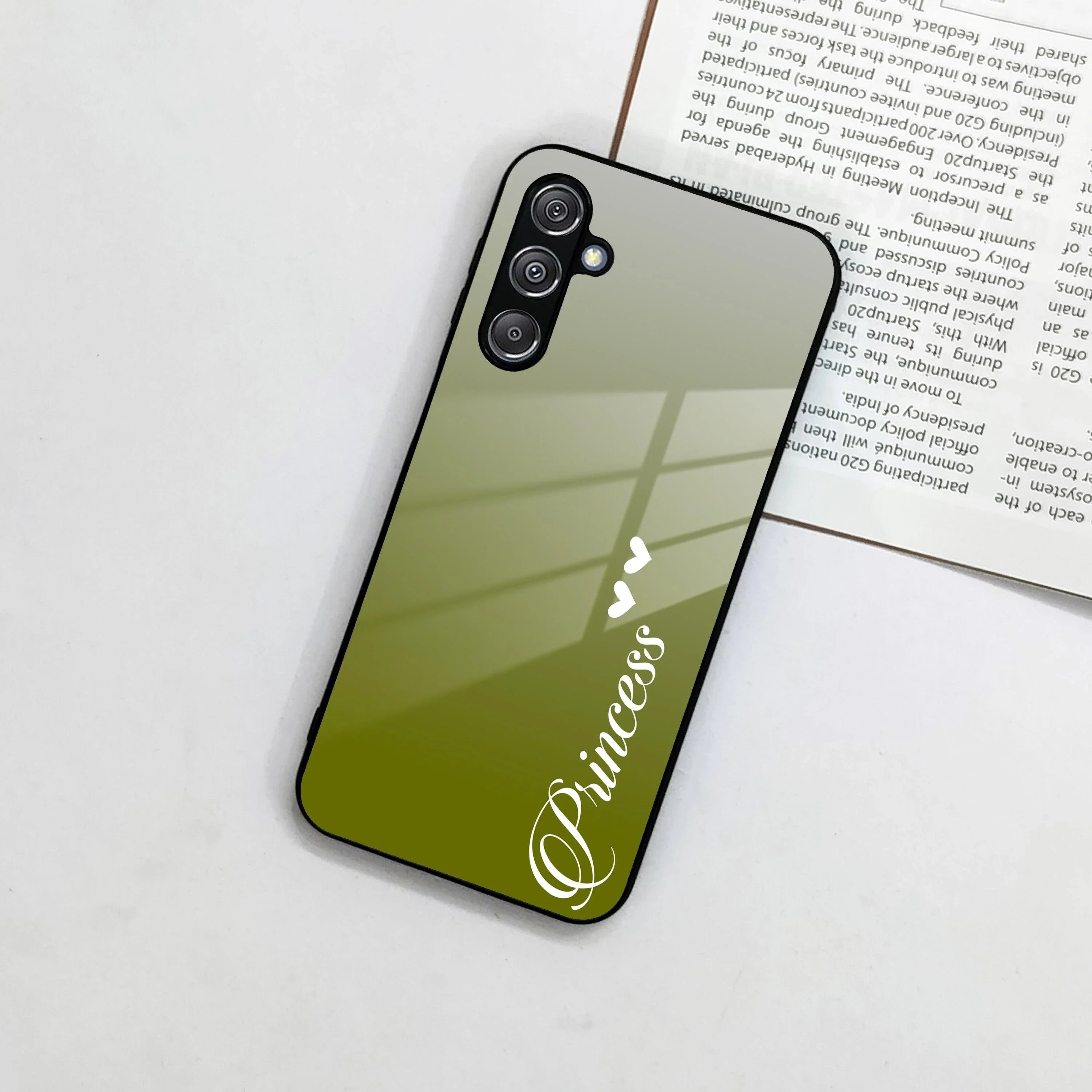 Customize Name Gradient Glass Case Cover Mint Green For Samsung - ShopOnCliQ